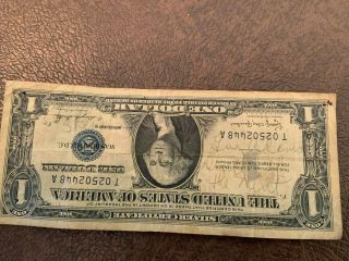 Dollar Bill Signed By Secretary Of The Eva Adams,  Director Of The U.  S.