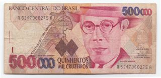 Brazil 500000 Cruzeiros Nd 1993,  P - 236