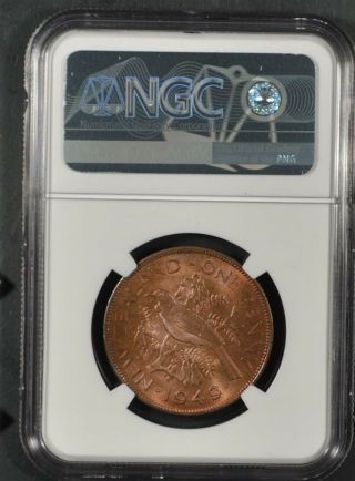 1949 NGC MS65,  RB ZEALAND PENNY 4