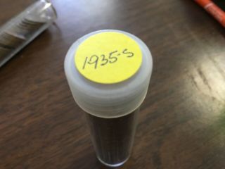 1) Lincoln Wheat Cent Penny Roll,  1935 S