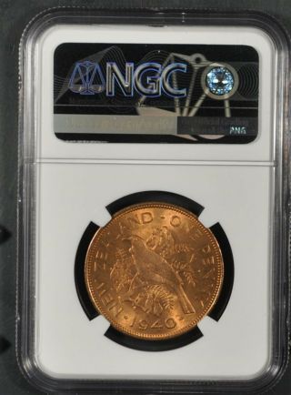 1940 NGC MS65RB ZEALAND PENNY 4
