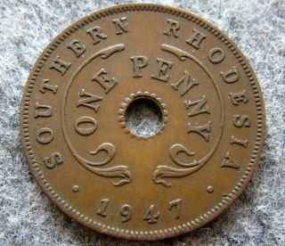Southern Rhodesia George Vi 1947 Penny
