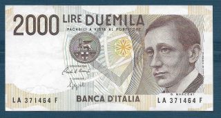Italy 2000 Lire,  1990,  Vf,