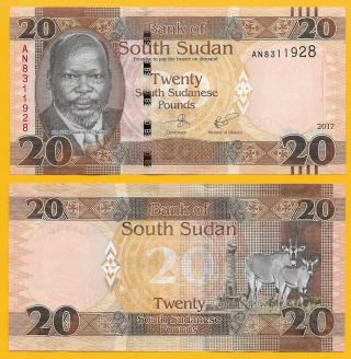 South Sudan 20 Pounds P - 13 2017 Unc Banknote