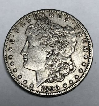 1890 - Cc Morgan Silver $1 Dollar Coin Vf Very Fine Carson City