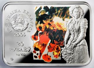 Belarus 2009 20 Rubles Painters Of The World - Ilja Repin 28.  28g Silver Coin