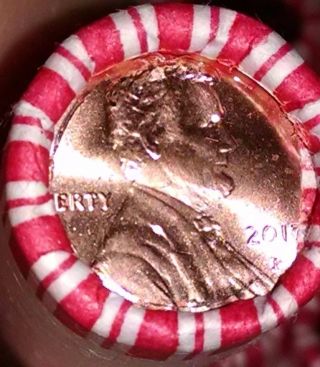 2017 P Lincoln Shield Penny Roll Bank Wrapped (1 Roll Of 50 Pennies)