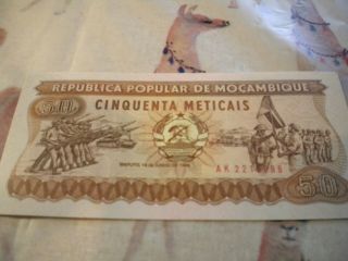 1986 Banknote From Mozambique Plus A Surprise Bonus Note