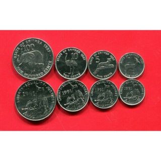 Eritrea 1 5 10 100 Cents Km 43 - 45,  48 1991 Unc Coin Set Of 4