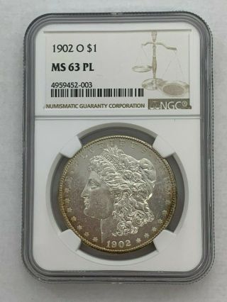 1902 O Ms 63 Pl Ngc Graded / Certified Morgan Silver Dollar