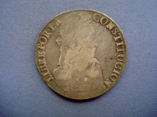 1837 Bolivia - 8 Soles - Silver Coin - 1036