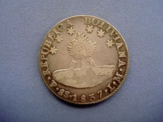 1837 Bolivia - 8 Soles - Silver Coin - 1036 4