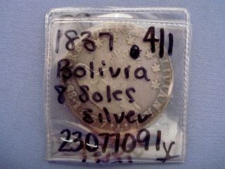 1837 Bolivia - 8 Soles - Silver Coin - 1036 7