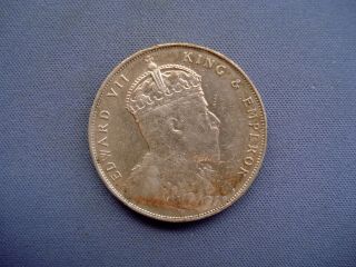 1907 Straits Settlement - 1 Dollar - Edward Vii - Silver Coin - 62530