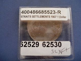 1907 Straits Settlement - 1 Dollar - Edward VII - Silver Coin - 62530 8