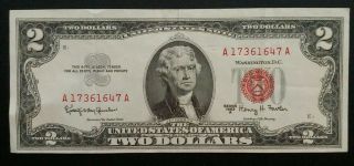 $2 Two Dollar Bill 1963 A Series