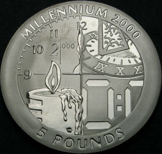 Gibraltar 5 Pounds 1999 - Millenium 2000 - Aunc - 1390 ¤