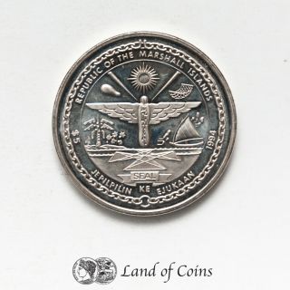 Marshall Islands: $5 " First Men On The Moon " 1994 Coin