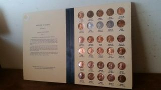 Vintage Library Of Coins Album Vol 3 Lincoln Cents 1941 - 74.  90 Coins Unc