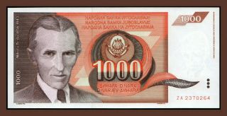 Yugoslavia 1000 Dinara 1990 Pick 107 Replacement