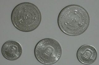 Burundi Set 5 Coins,  1 (2) 5 10 50 Francs,  1980 - 2011 Uncirculated