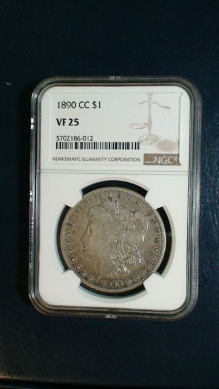 1890 Cc Morgan Silver Dollar Ngc Vf25 Carson City $1 Coin Priced To Sell
