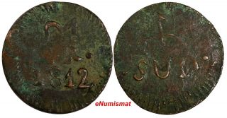 Mexico War Of Independence Oaxaca Copper 1812 1 Real Sud Km 222