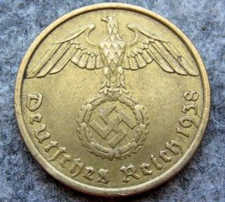 Germany Third Reich 1938 A 10 Reichspfennig Swastika