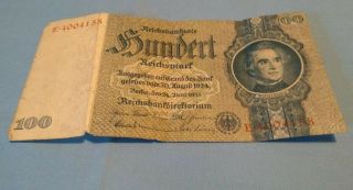 German Nazi Era Germany Reichsmark Banknote 100 Mark - 24 June 1935