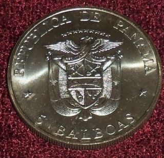 1972 World.  900 Silver Panama Choice Proof 5 Balboas Coin,  34.  3 Gms Tw