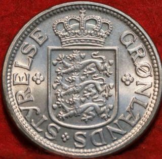Uncirculated 1926 Greenland 25 Ore Clad Foreign Coin