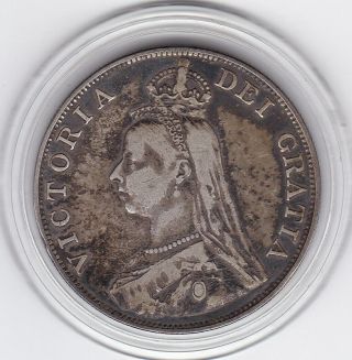 Sharp 1890 Queen Victoria Double Florin (4/ -) Silver Coin