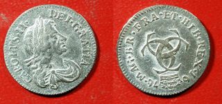 1676 Uk Charles Ii 3 Pence Silver - Fine Details But Polished Stk Wb286
