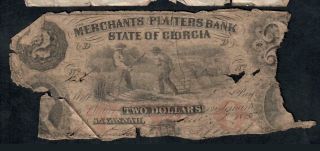 2 Dollars Obsolete State Of Georgia 1865