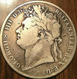 1823 Great Britain Silver Geo Iii Half Crown