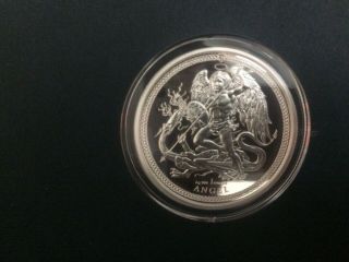 2018 Isle Of Man 1 Oz Silver Angel Archangel Michael Slay Dragon Bullion Coin