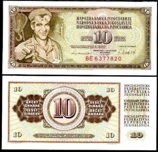 Yugoslavia 10 Dinara 1981 P 87 B Unc