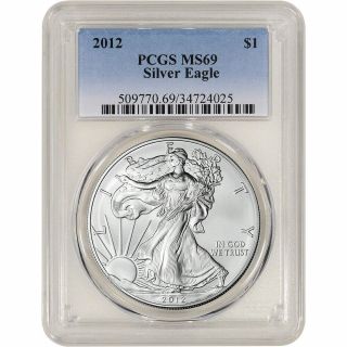 2012 American Silver Eagle - Pcgs Ms69