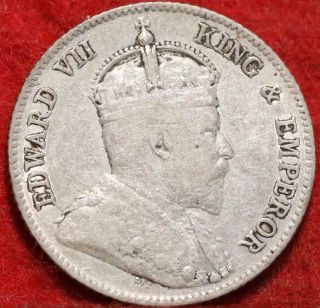 1903 Hong Kong 10 Cents Silver Foreign Coin