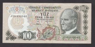 Turkey - 100 Lirasi 1972