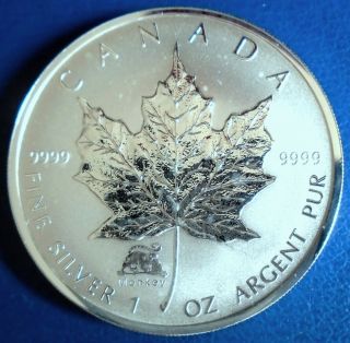 Canada: 2004 $5 Maple Leaf Monkey Privy 1 Oz.  999 Silver " Proof " Cap - Top Grade