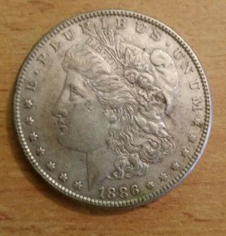 Vintage 1886 Morgan Silver Dollar Antique Collectible U.  S.  Coin