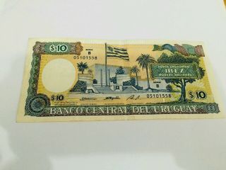 Banco Central Del Uruguay Diez Bank Note (circulated)