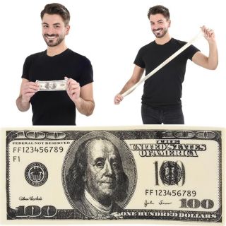 Stretchable $100 Hundred Dollar Money Bill - Novelty Toy Gag Magic Trick Joke