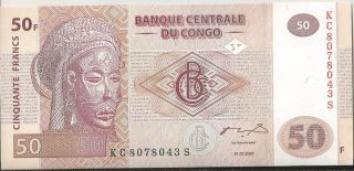 Congo Democratic Republic 50 Francs Unc African Currency