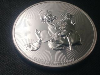 1 oz silver scrooge mcduck disney 2018 BU Niue limited edition.  999 pure 7