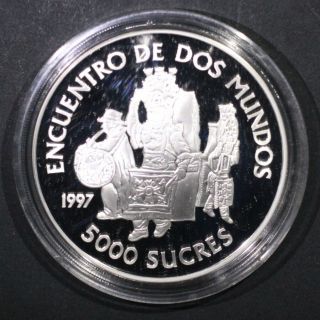 Ecuador - Iii Serie Ibero - American Encuentro De Dos Mundos 1997 Silver