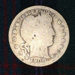 Us 25 Cent Barber Quarter 1900 S - Silver