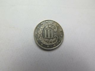 1860 Usa Silver 3 Cent Coin In Collectable & Rare