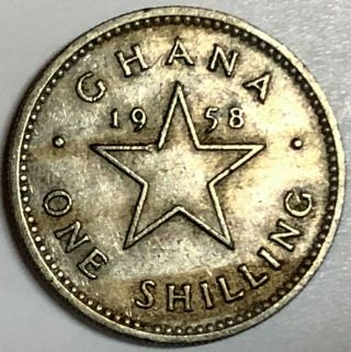 C9659 Ghana Coin,  One Shilling 1958